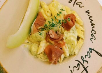 Penne com Melão e Parma
