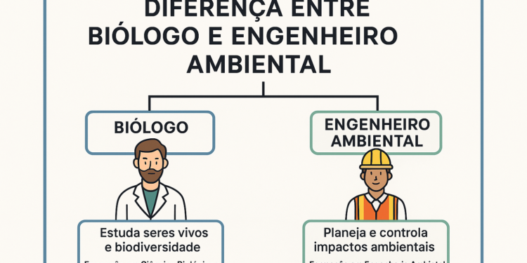 Diferença entre Biólogo e engenheiro ambiental: profissionais complementares no cuidado com o meio ambiente