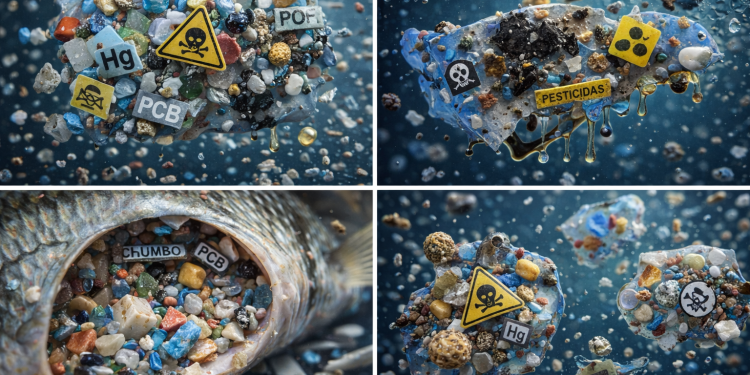 Microplásticos como “Caronas” de Toxinas e Contaminantes: O Perigo Invisível que vai junto