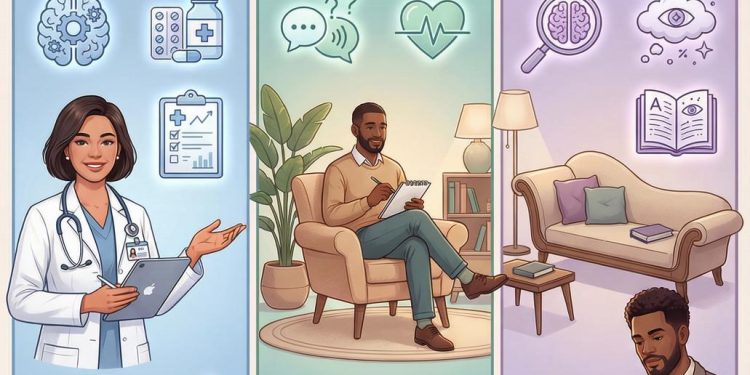 Qual a diferença entre buscar um psicólogo, psicanalista e psiquiatra?