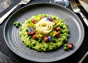 Risoto de Ervilha com Bacon