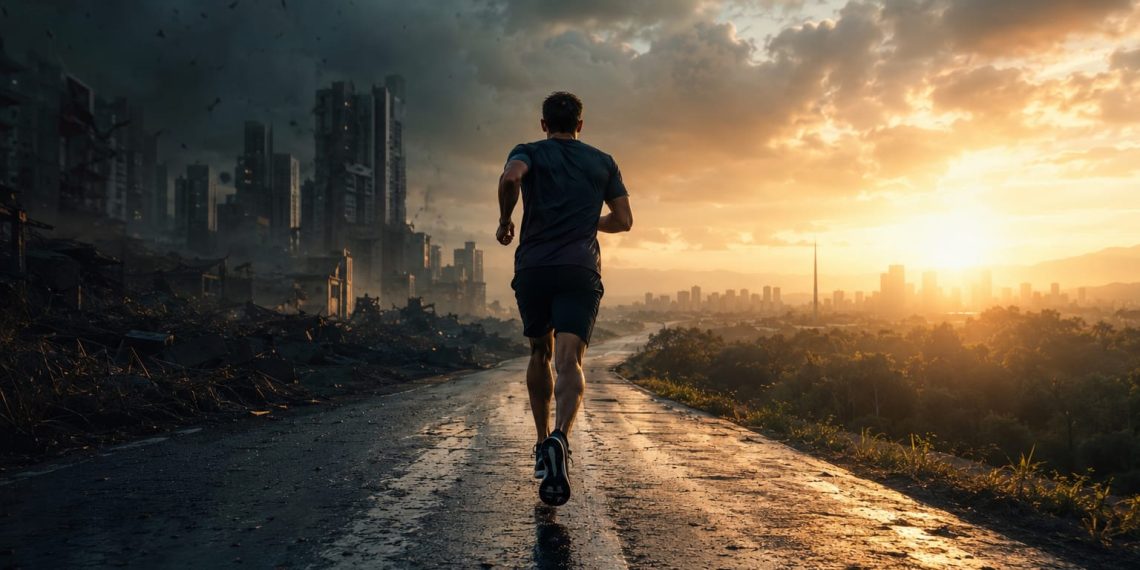 O que acontece com o o cérebro de uma pessoa que corre enquanto a vida desmorona ao redor?