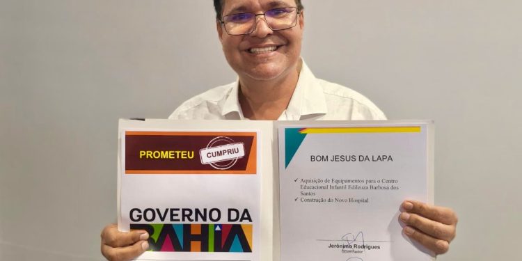“Jerônimo promete e cumpre” diz Prefeito de Bom Jesus da Lapa durante anúncio de novo hospital regional