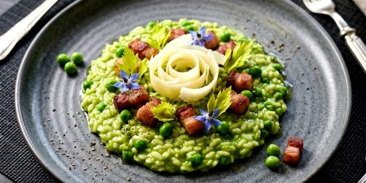 Risoto de Ervilha com Bacon