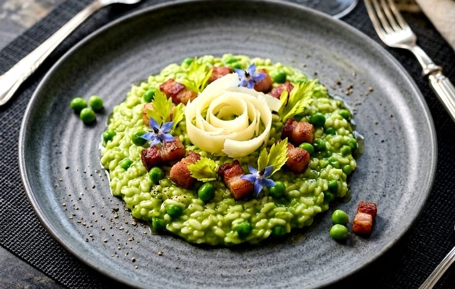 Risoto de Ervilha com Bacon