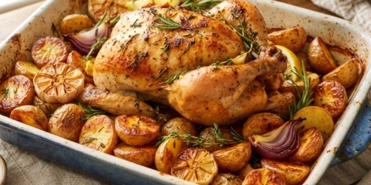 Frango Assado com Batatas