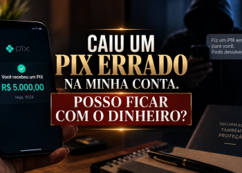 Caiu um Pix errado na minha conta. Posso ficar com o dinheiro?