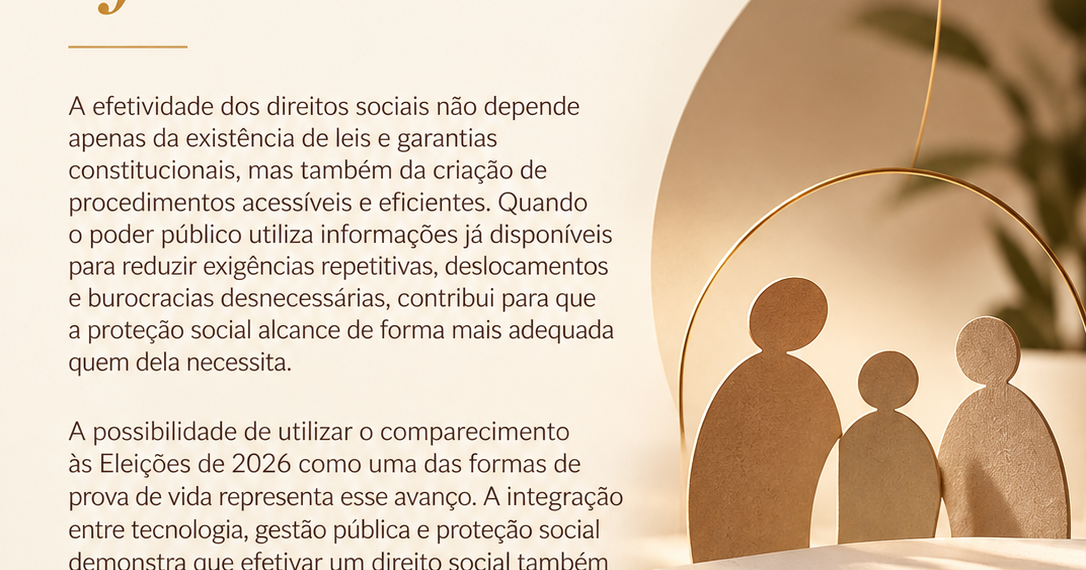 Voto, prova de vida e direitos sociais: quando a cidadania também facilita o acesso à proteção previdenciária